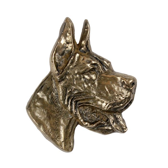 Dog niemiecki plakietka z zimnego brązu Art-Dog