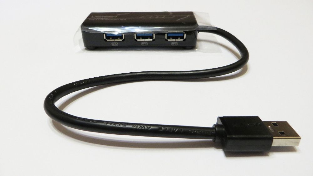 Сетевой адаптер 1000 Мбит/с RJ45+Хаб USB 3.0 Ugreen для ПК, Mi Box 3/S