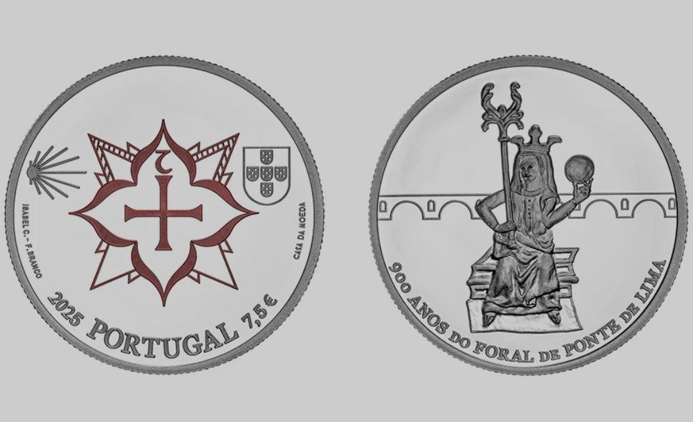 Moeda prata proof "900 anos do Foral de Ponte de Lima"