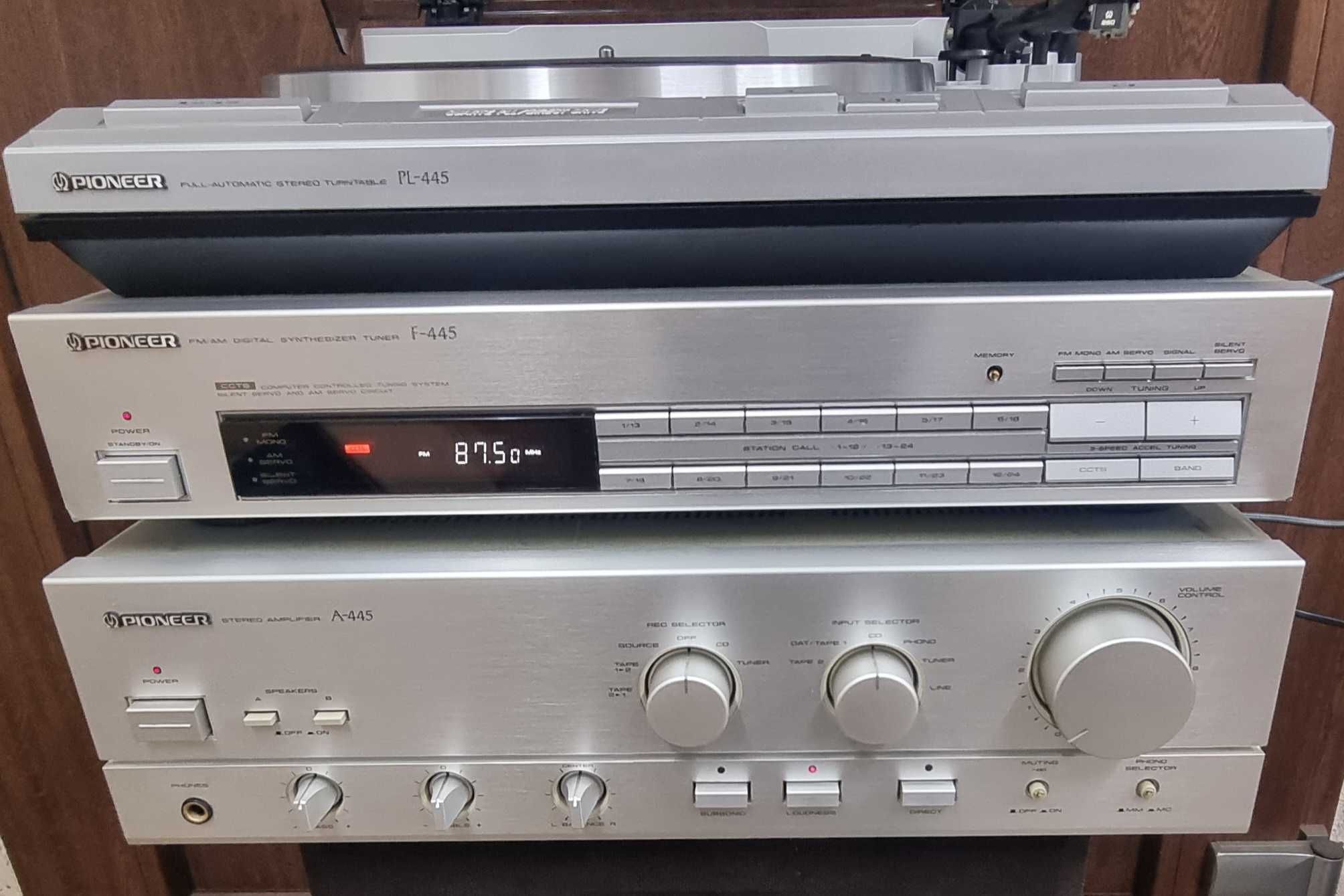 Wzmacniacz Pioneer 445 tuner 445 gramofon 445