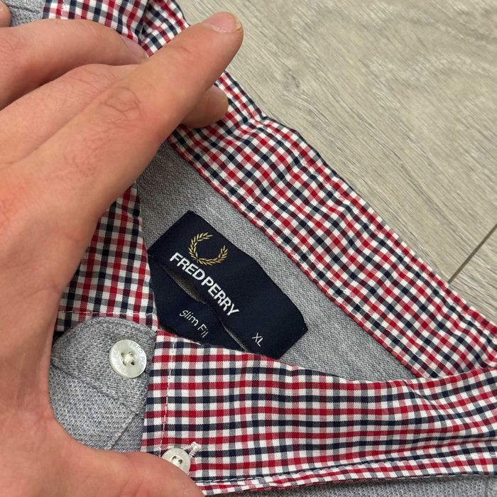 Преміальна Сіра Футболка Поло Фред Перрі Fred Perry Maroon, Розмір XL