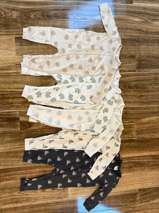 Zestaw 5 piżam z długim rękawem, rozmiar 80 H&M/Kappahl