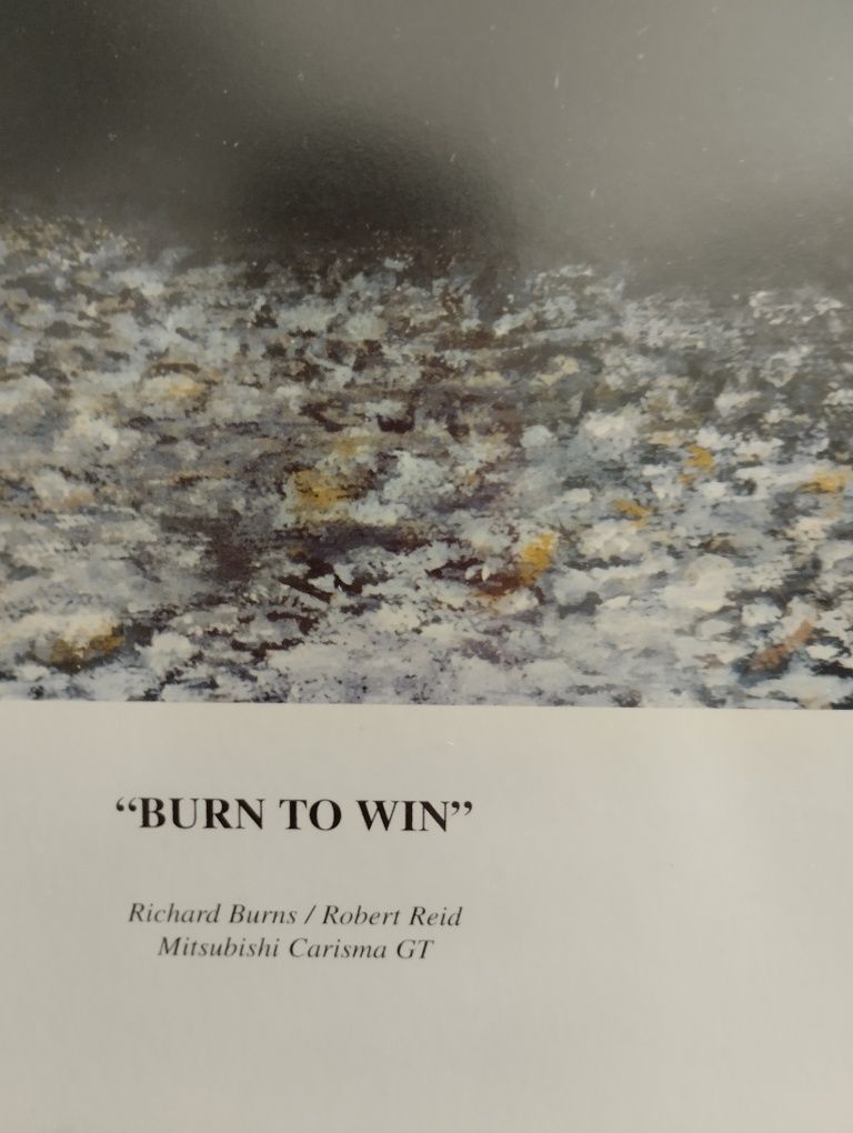 Serigrafia "Burn to Win" Richard Burns Mitsubishi (numerada e assinada