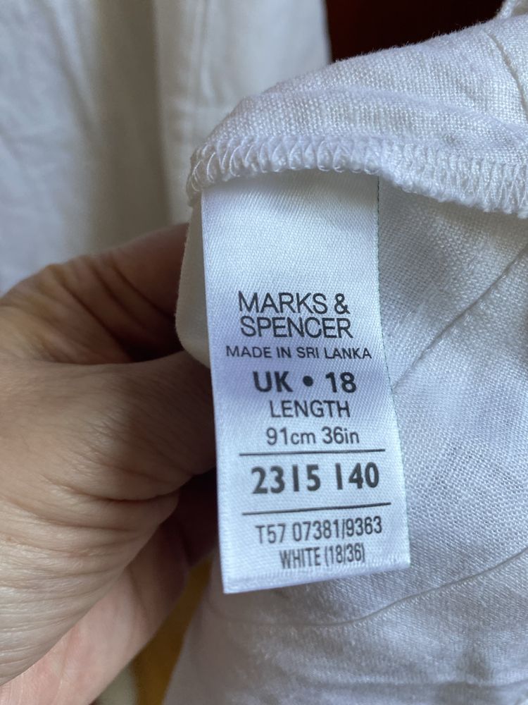 Spodnica len i wiskoza Marks&Spencwr
