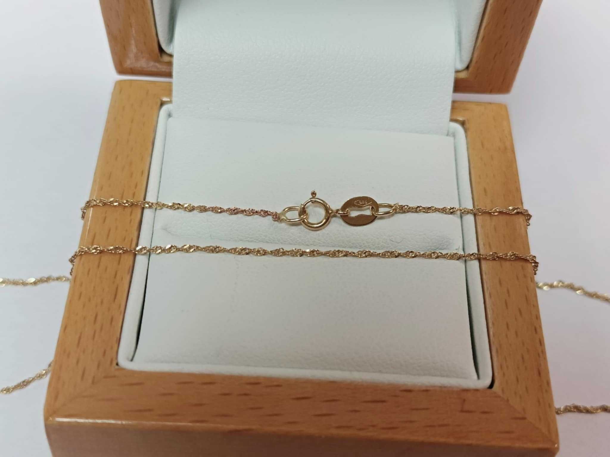 Złoty łańcuszek PR 585 Singapur 47cm /SZ