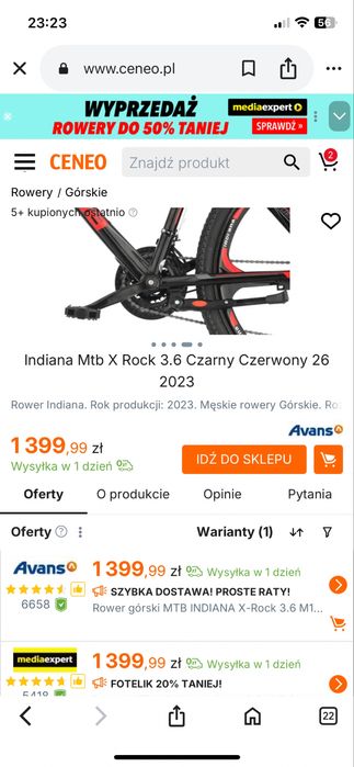 Rower indiana w stanie idealnym