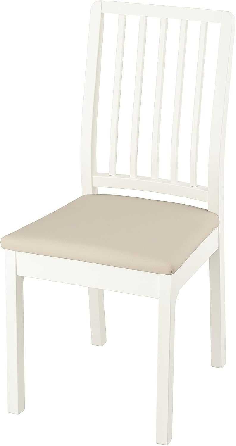 Krzesło ikea EKEDALEN, biały/beżowy Hakebo