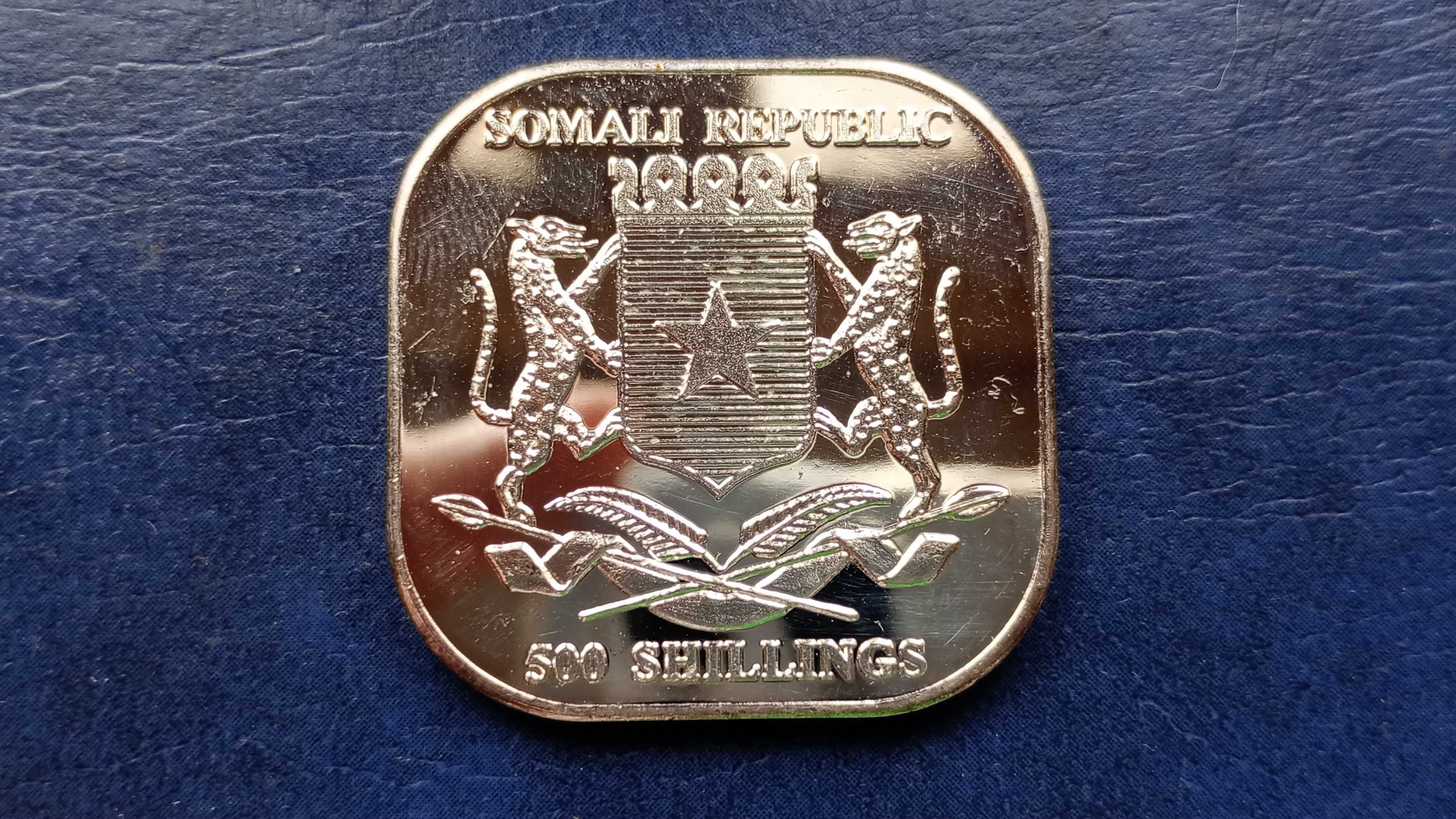 Stare monety 500 szyling 2005 Somalia posrebrzana /3