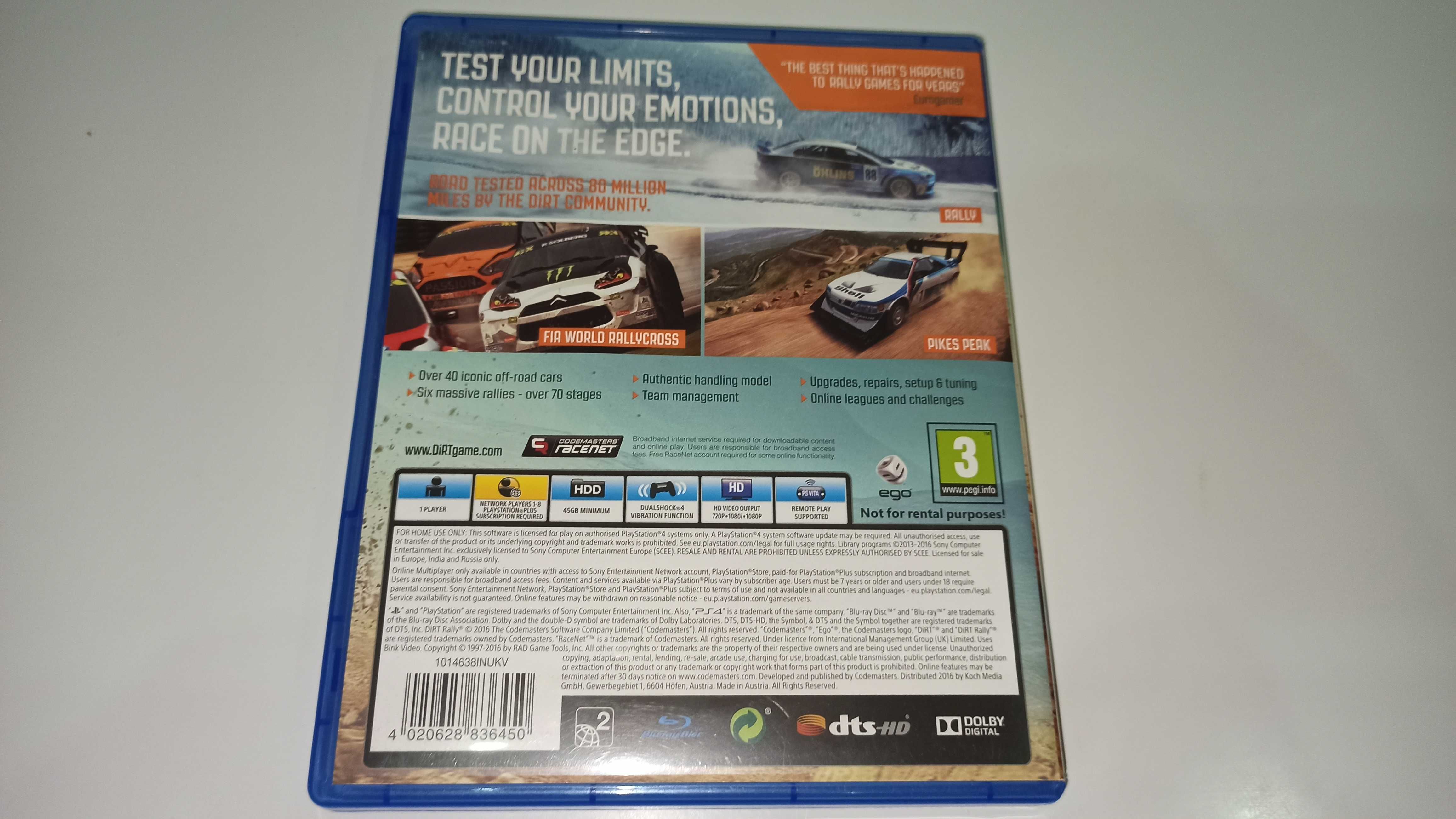 ps4 DIRT RALLY wyścigi rajdy wrc Colin McRea