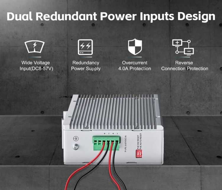 Промисловий 12-портовий повногігабітний керований Solar PoE комутатор