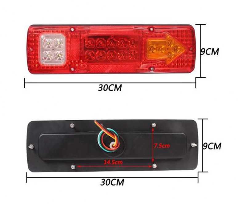 Lampy Led tylne Ciężarowy Dostawczy Van Bus Auto laweta TIR Przyczepa