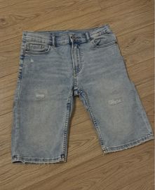 Krótkie spodenki niebieskie jeansowe Zara 164 bardzo dobry stan
