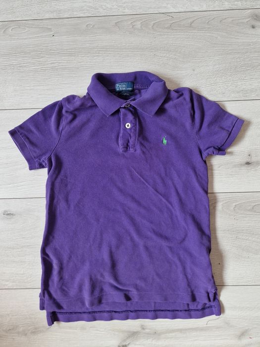 Fioletowy t-shirt bluzka polo Ralph Lauren r 122 - 134