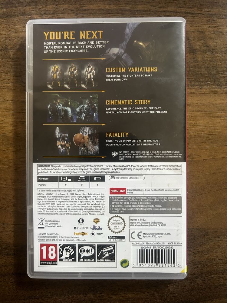 Mortal Kombat 11 Switch