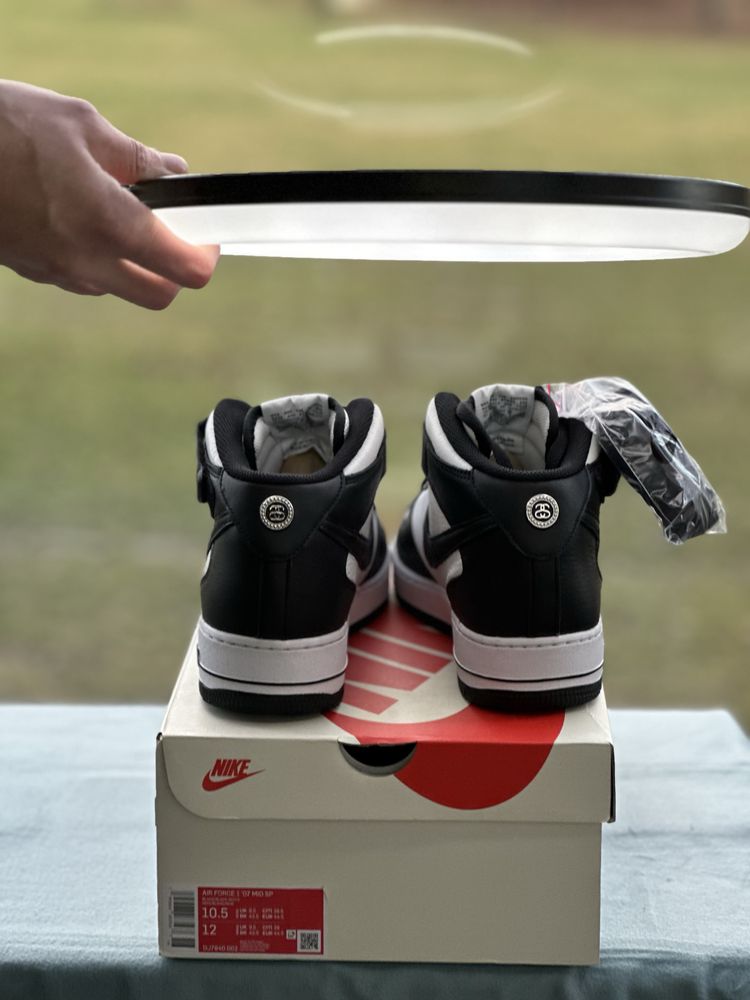 Buty Nike x Stüssy Air Force 1 '07 Mid Grey Black 44,5