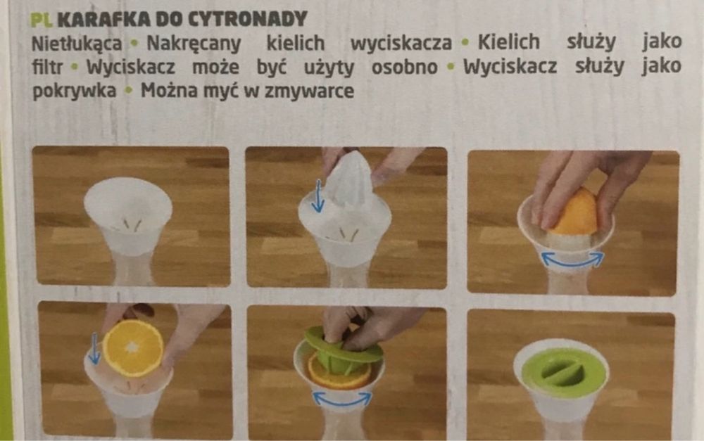 Karafka do cytrynady, dzbanek do wyciskania soku