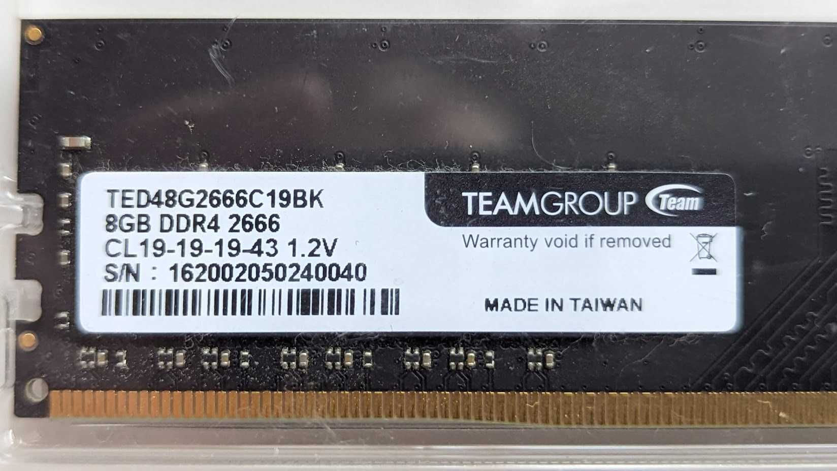 Пам`ять 16GB Team DDR4 2x8GB 2666MHz Elite (TED48G2666C19BK)