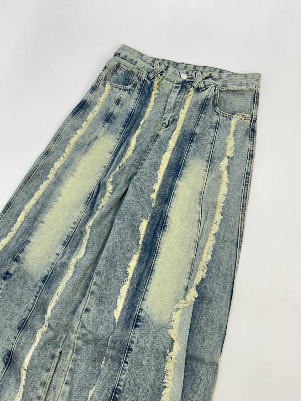 Distressed baggy custom jeans голубі штани джинси M L S