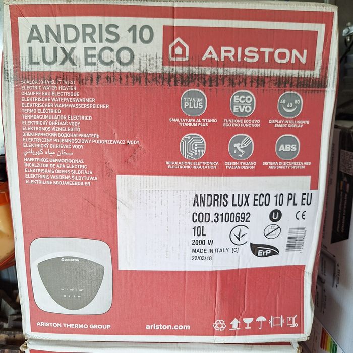 Bojler elektryczny ANDRIS LUX ECO 10 L 2000 W Ariston