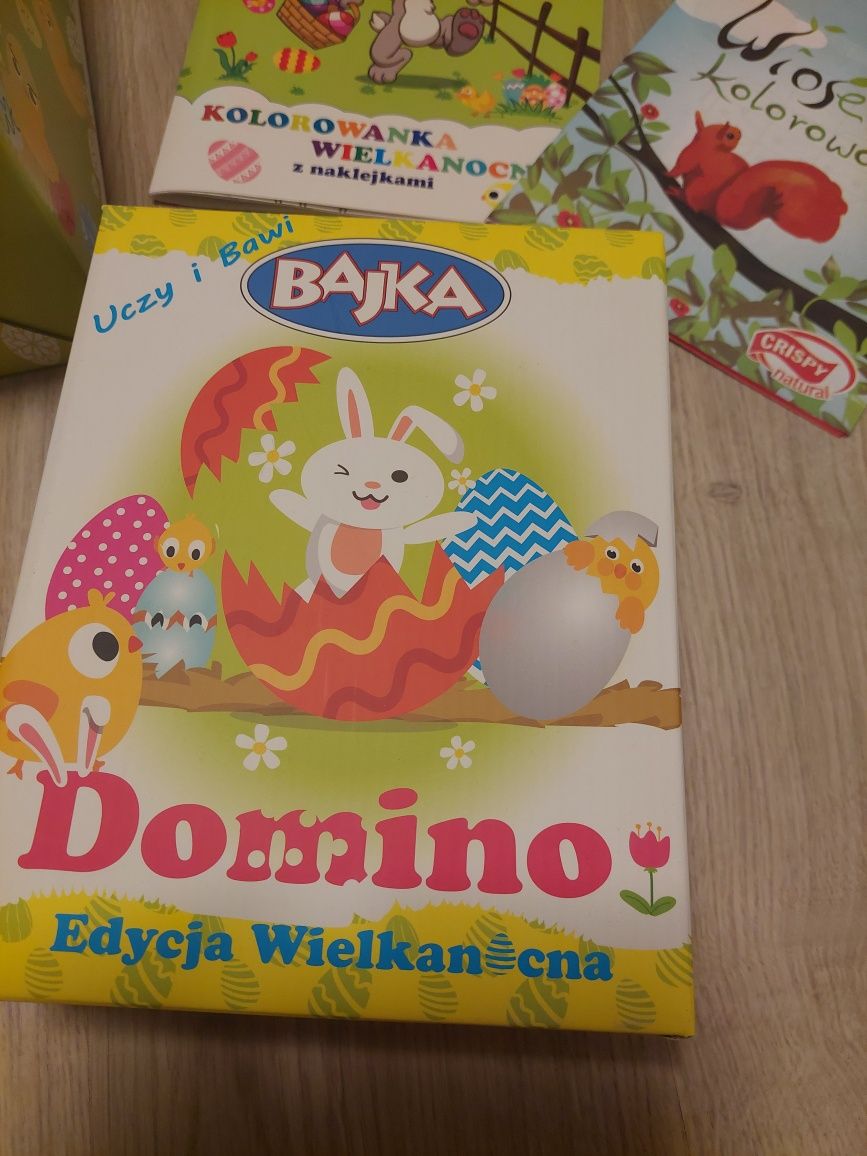 Zestaw wielkanocny domino kolorowanka