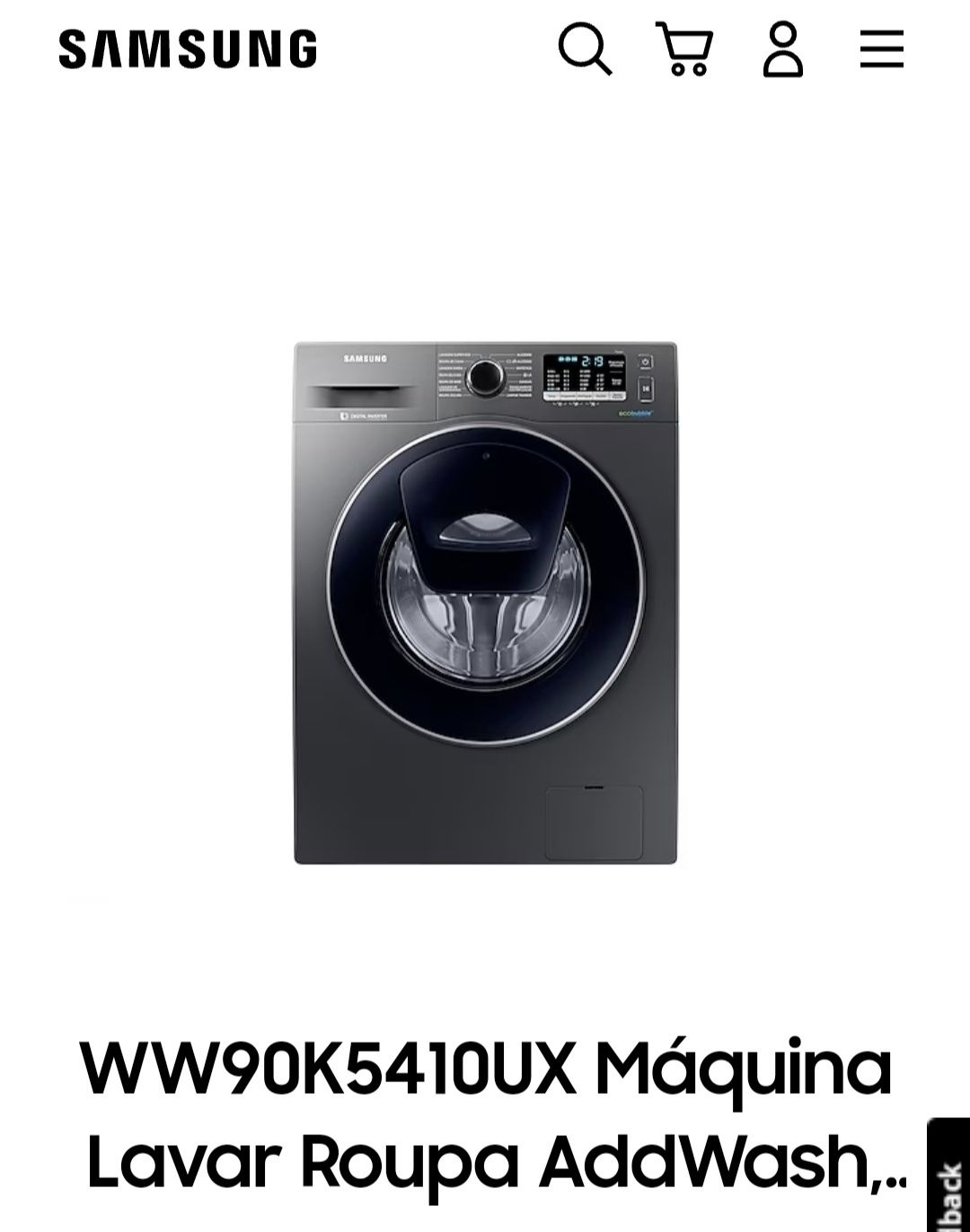 Máquina de lavar roupa Samsung 9kg