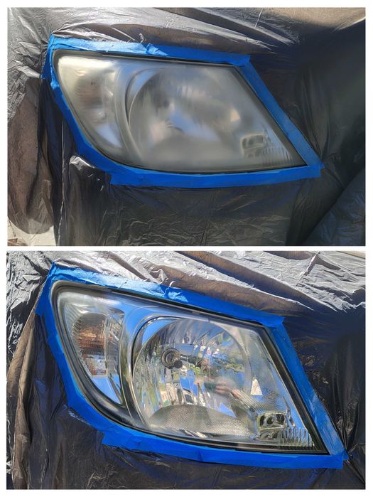 Limpeza e restauro de faróis automóvel