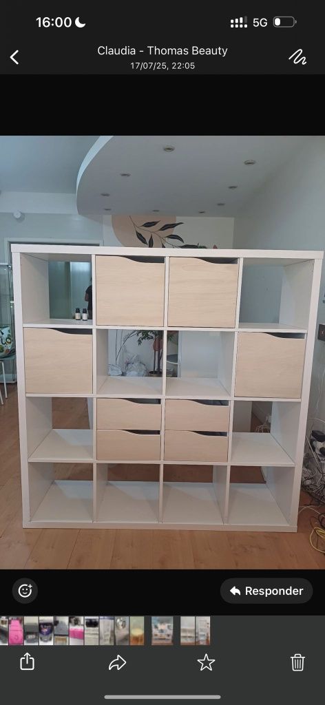 Estante Kallax Ikea com 4 portas e 4 gavetas