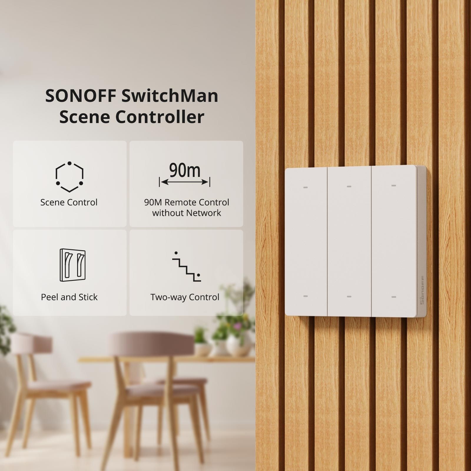 Sonoff Switchman R5/R5W беспроводной блютуз-выключатель