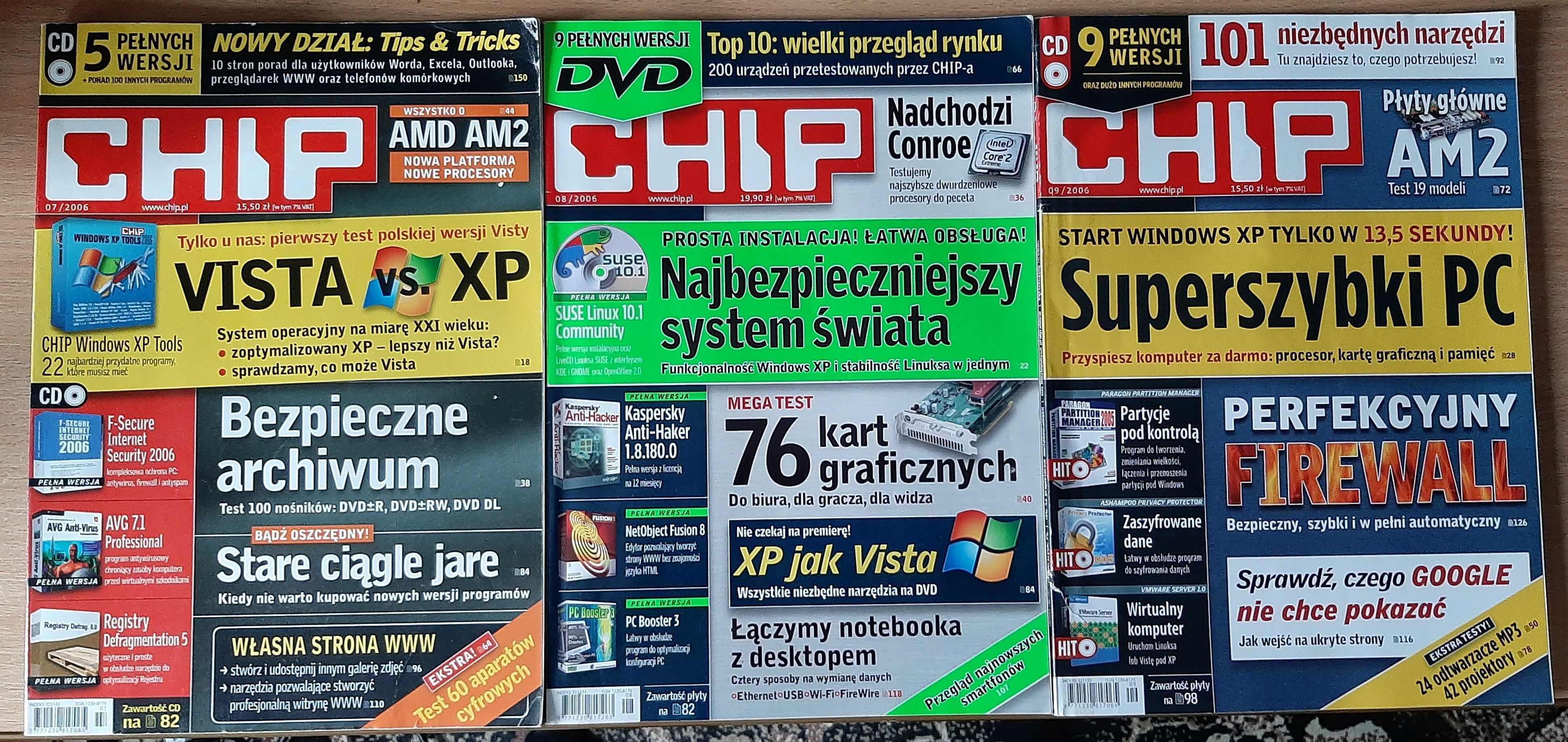 Magazyn czasopismo CHIP 2006 12 numerów + płyty