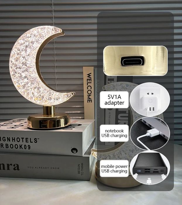 Ночник светильник акриловый  Star Moon Table Light с аккумулятором