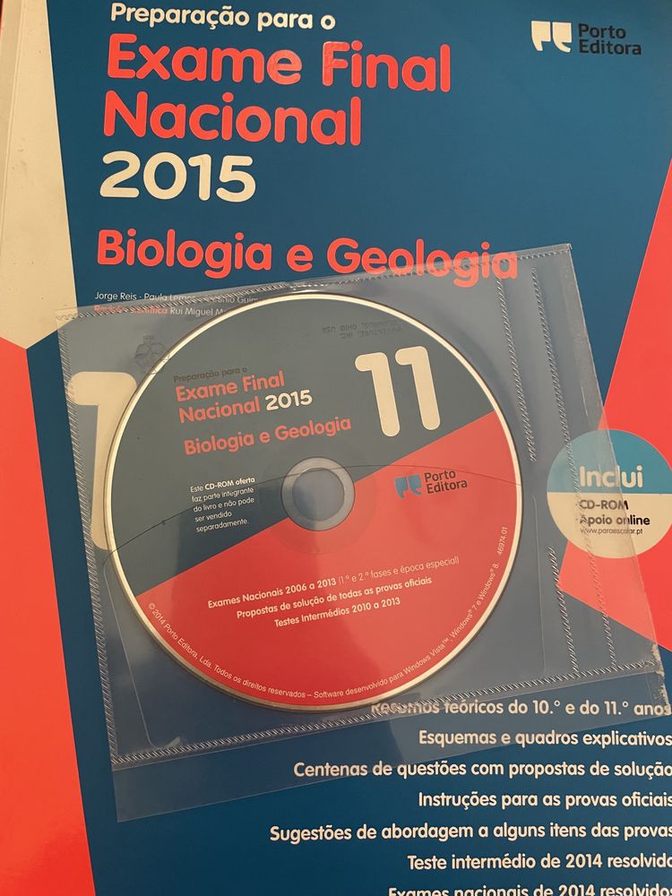 livro de 11 ano preparação de exames biologia e geologia