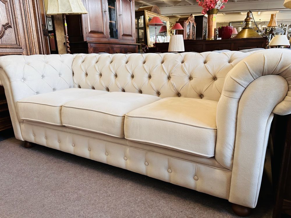 Ekskluzywna i elegancka 3 os. kanapa chesterfield JAK NOWY :)