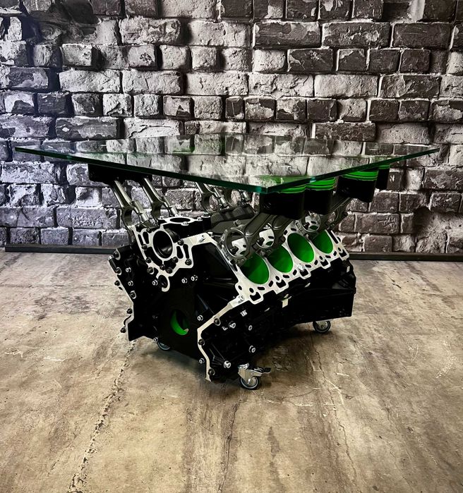 Stolik z bloku silnika V8 Dodge Charger Chalenger Mustang Hemi SRT GTO