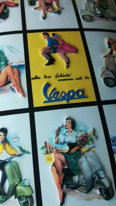 Chapa publicitária da Vespa
