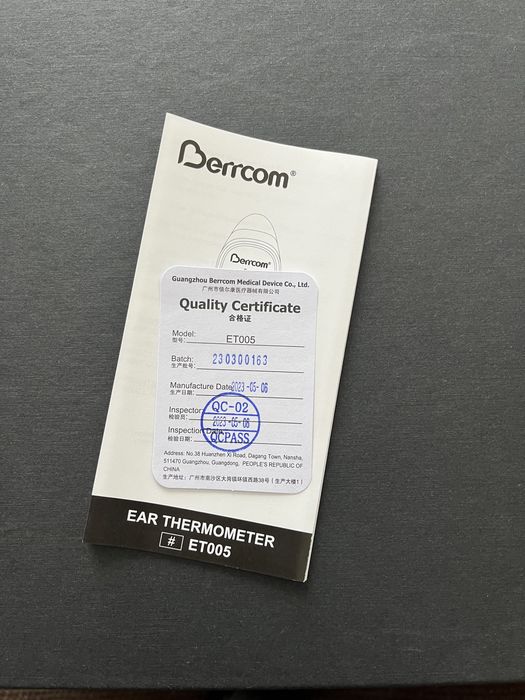 Termómetro digital Berrcom NOVO