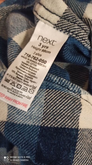 Elegancka koszula chłopięca w kratę r. 98