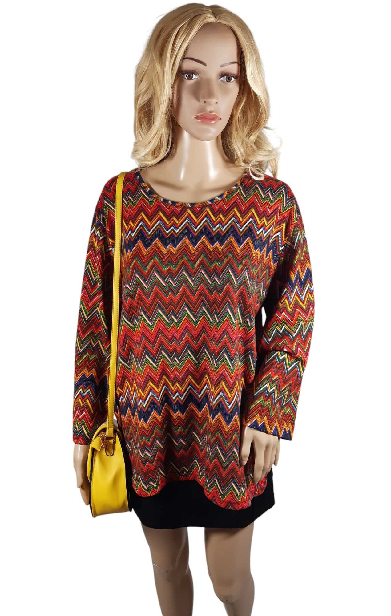 Nowy kolorowy sweter Yeshini XXL/3XL sweterek plus size