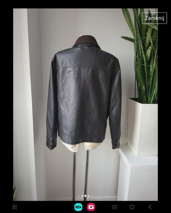 Męska ocieplana kurtka skórzana Soda rozm L