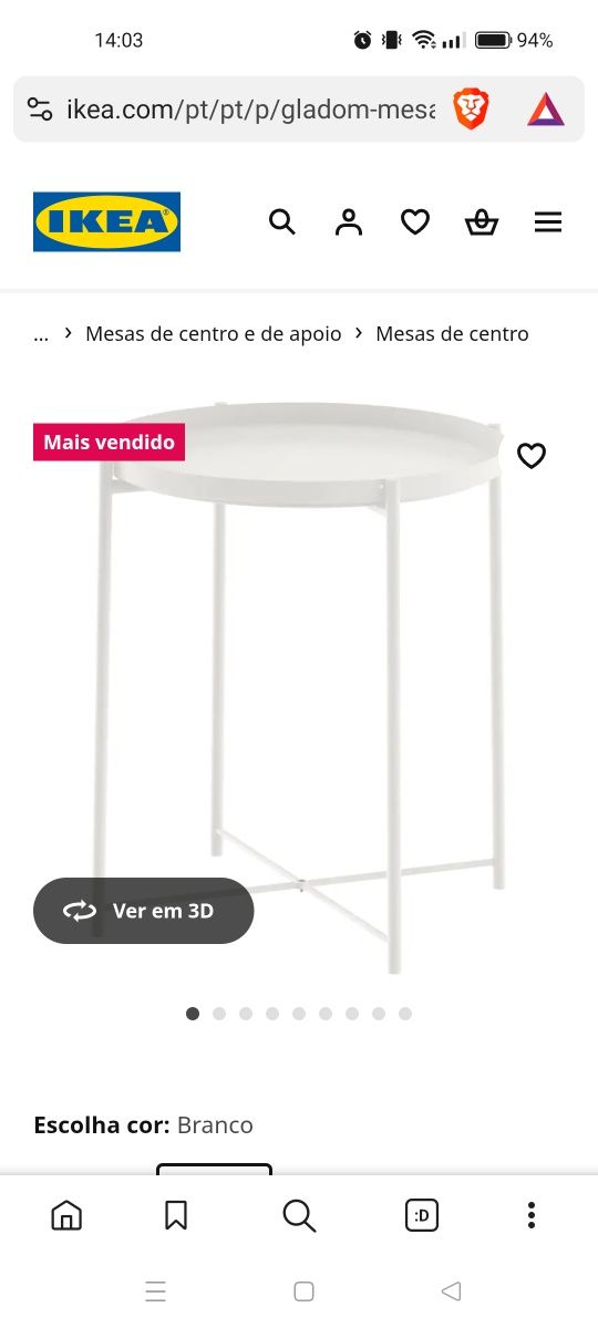 Mesa-tabuleiro IKEA