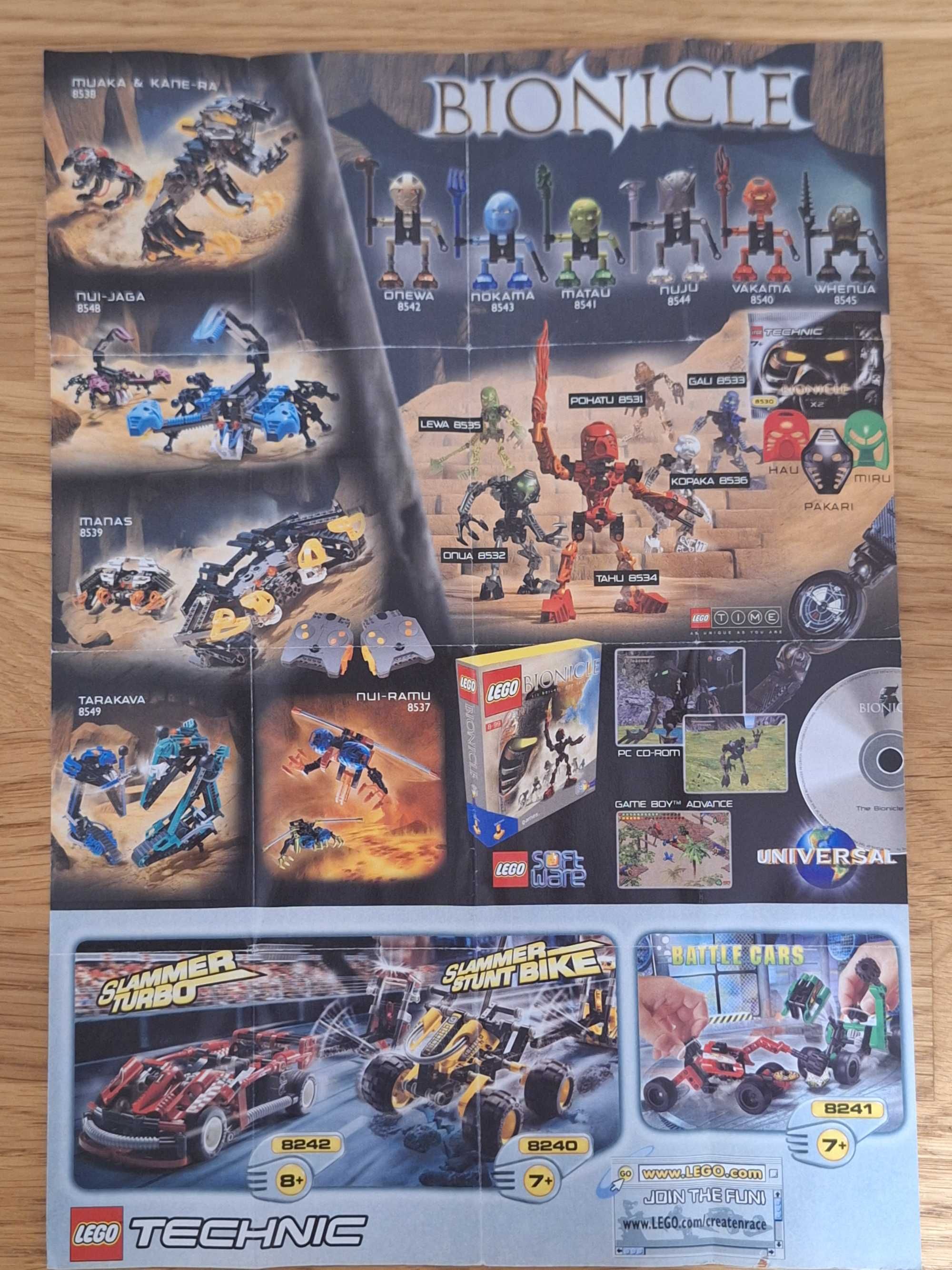 Lego m0bio7 - Mini Bionicle Tahu Plakat 2001r (R)