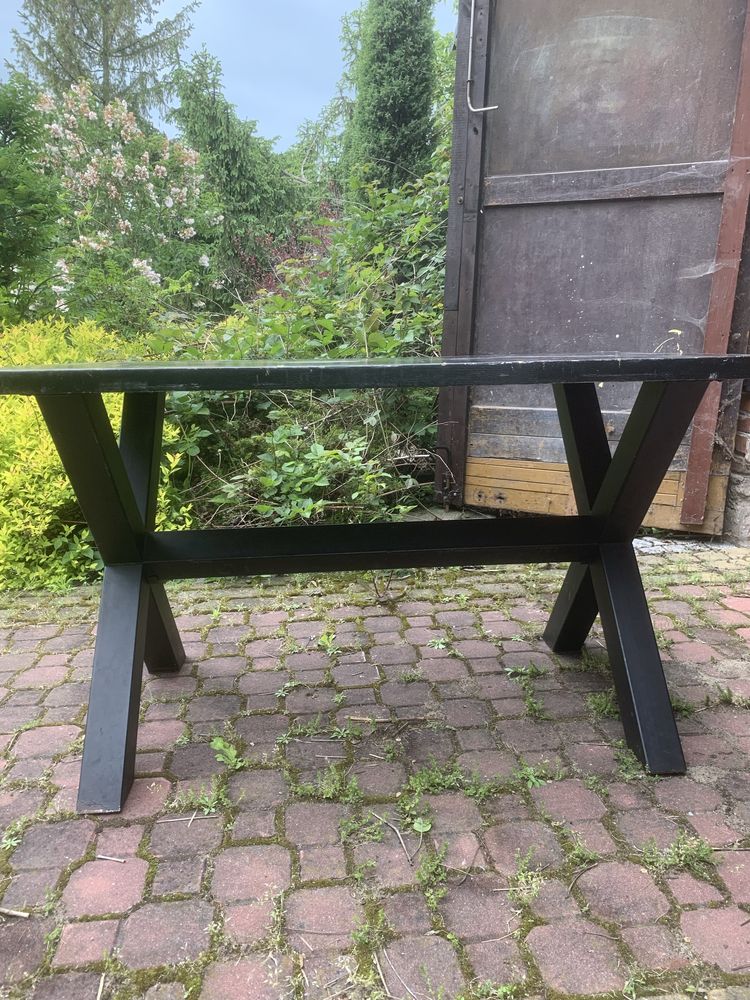 Stół metalowe nogi fornir