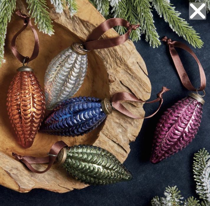 Преміум набор ялинкових іграшок , скло