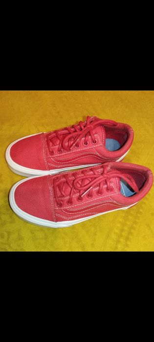 Buty VANS biało-czerwone 34,5/21,5