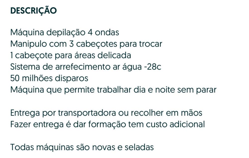 Maquina depilação a laser -alugel