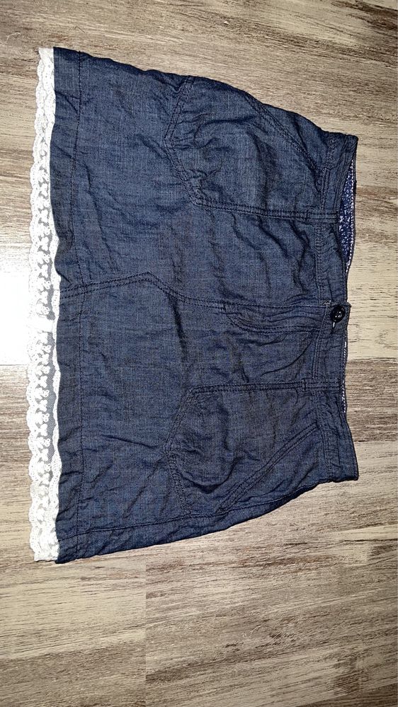 Spódnica mini dziewczynka 164 cm damska 36 S h&m cienki jeans  t2