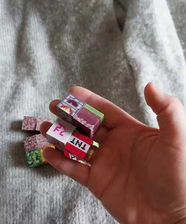 Małe Kwadratowe Klocki Magnetyczne typu Minecraft
