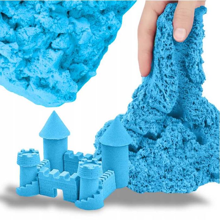 PIASEK KINETYCZNY MAGICZNY kinetic piaskolina 1kg niebieski miękki