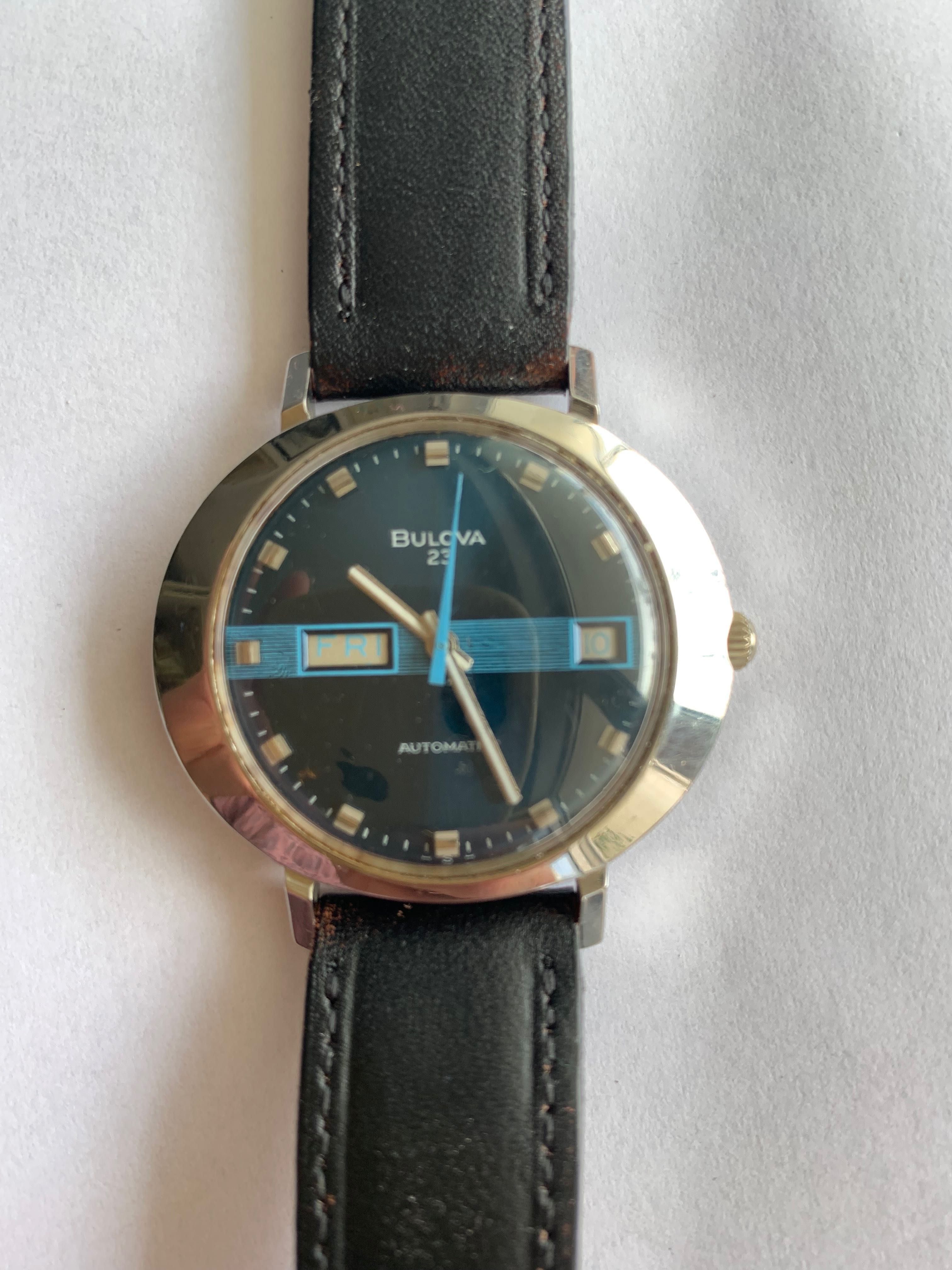 Bulova, mechanizm automatyczny 23 kamienie, koperta stalowa