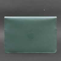Шкіряний стильний бірюзовий чохол для MacBook 13 дюймов