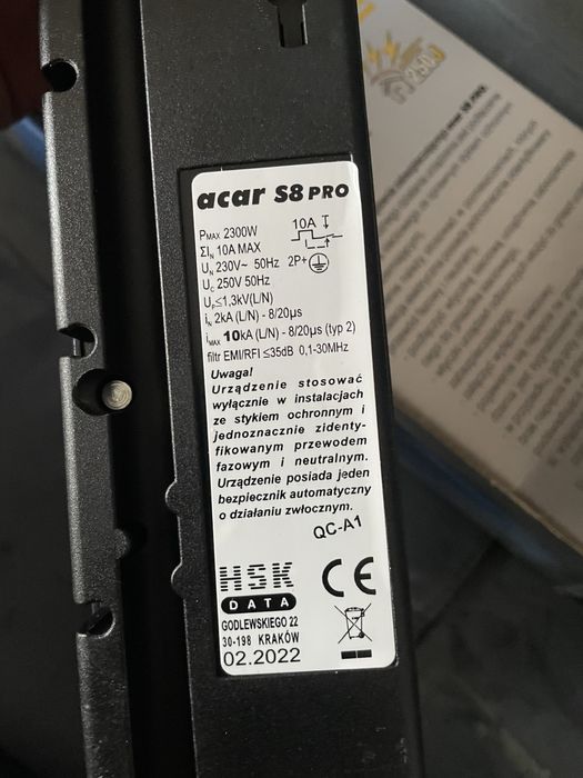 Acar s8 pro 3m listwa zabespieczajaca 8 gniazd